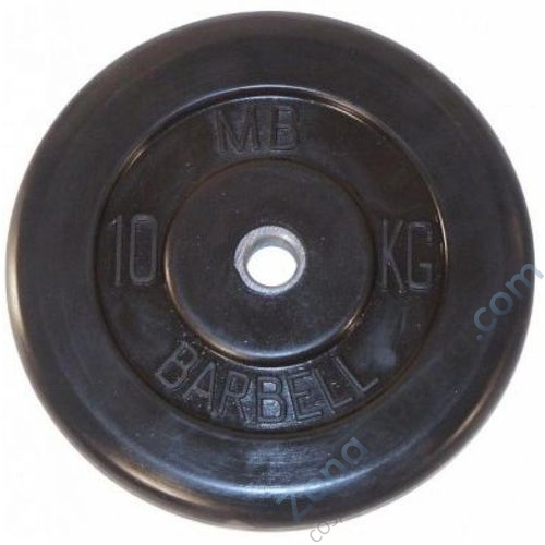 Диск обрезиненый черный MB Barbell MB31-10 d-31мм 10кг