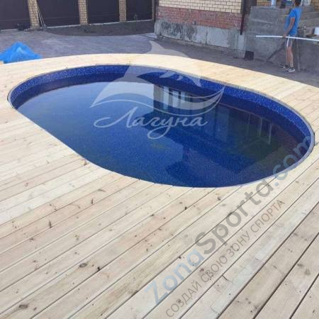 Бассейн Лагуна ТМ248 овальный вкапываемый 6,4 х 3,05 х 1,25 м
