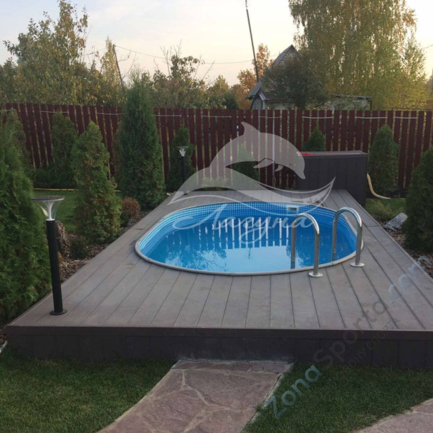 Бассейн Лагуна ТМ567 овальный вкапываемый 4,5 х 2,5 х 1,25 м