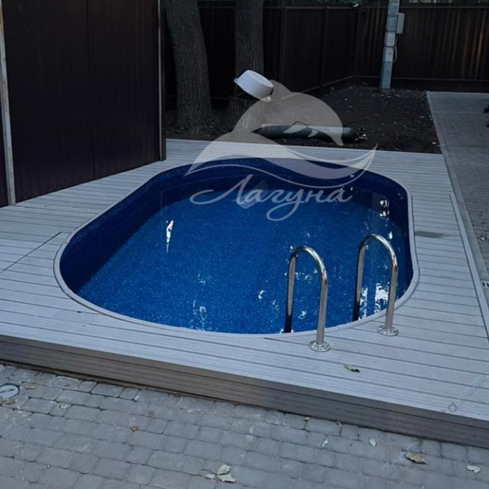 Бассейн Лагуна ТМ828 овальный вкапываемый 5 х 3 х 1.25 м