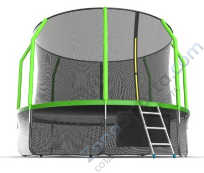 Батут Evo Jump Cosmo 12ft (Green) с нижней сетью Батут Evo Jump Cosmo 12ft (Green) с нижней сетью