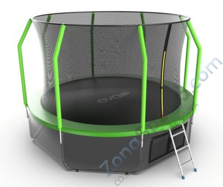 Батут Evo Jump Cosmo 12ft (Green) с нижней сетью Батут Evo Jump Cosmo 12ft (Green) с нижней сетью