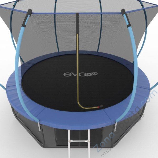 Батут Evo Jump Internal 12ft (Blue) с нижней сетью