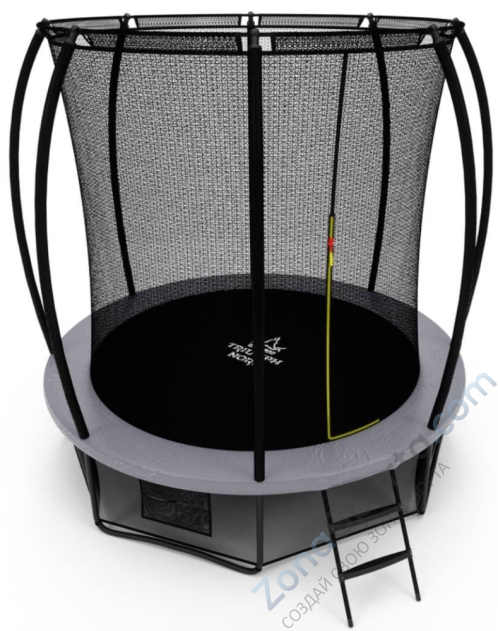 Батут Triumph Nord Премиальный Серый/Оранжевый 305 см