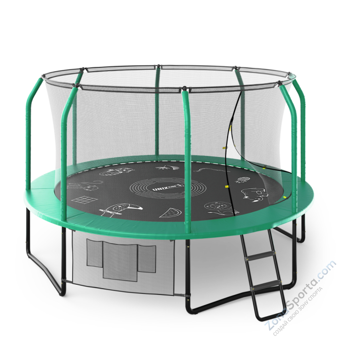 Батут UNIX line Supreme Game 12 ft (green) TRUSUG12GR Батут UNIX line Supreme Game 12 ft (green) TRUSUG12GR