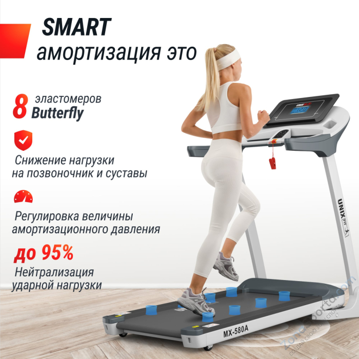 Беговая дорожка Unix Fit MX-580A White