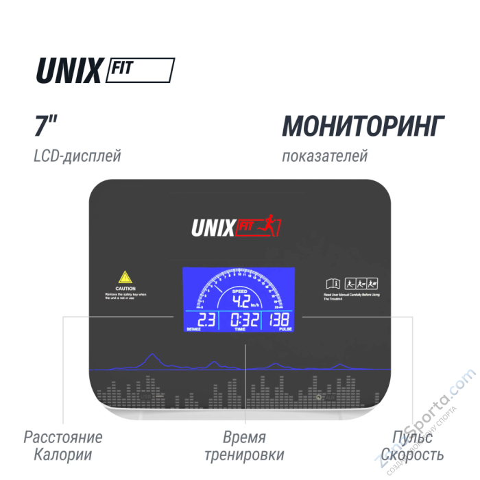 Беговая дорожка Unix Fit MX-910 AC White