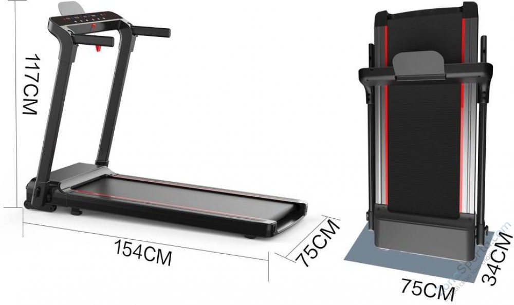 Беговая дорожка электрическая Proxima Afina Prot-217