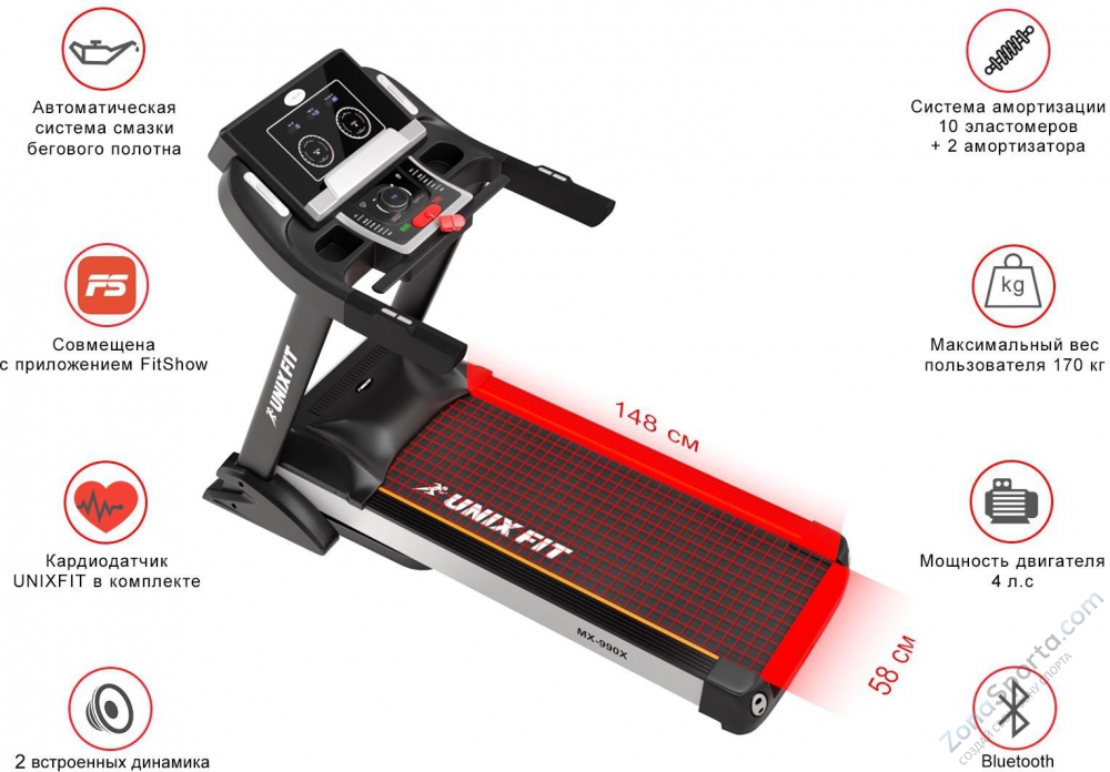 Беговая дорожка Unix Fit MX-990X Беговая дорожка Unix Fit MX-990X