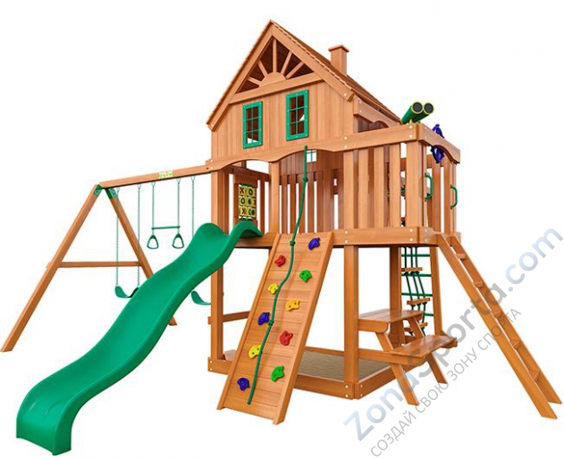 Деревянная детская площадка для дачи IgraGrad Шато с рукоходом (домик)