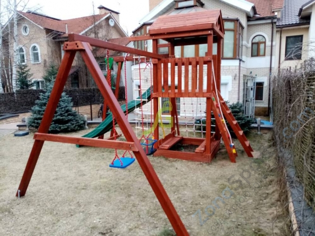 Деревянная детская площадка для дачи Igragrad Панда Фани Gride с рукоходом