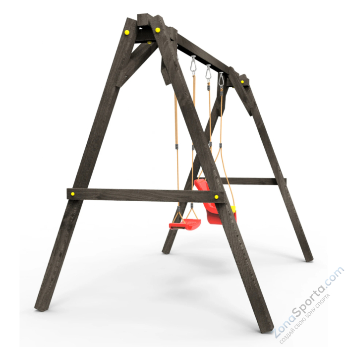 Деревянные качели Пикник 2 Black (качели для малышей качели долька) Деревянные качели Пикник 2 Black (качели для малышей качели долька)