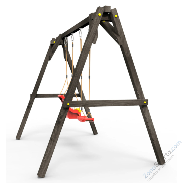 Деревянные качели Пикник 2 Black (качели для малышей качели долька) Деревянные качели Пикник 2 Black (качели для малышей качели долька)