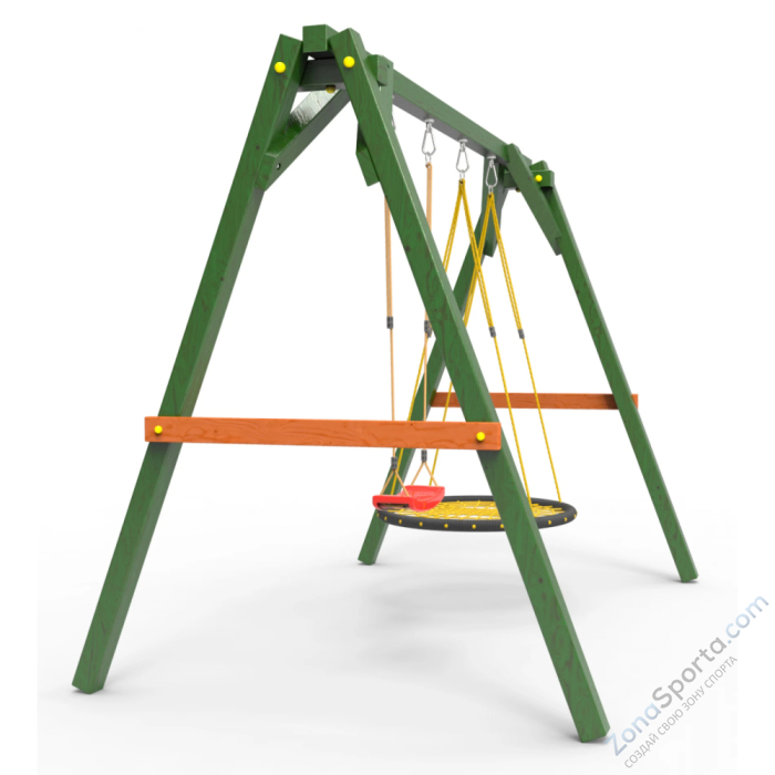 Деревянные качели Пикник 2 Вега (качели гнездо 1м качели долька) Деревянные качели Пикник 2 Вега (качели гнездо 1м качели долька)