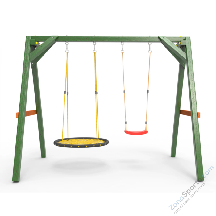 Деревянные качели Пикник 2 Вега (качели гнездо 1м качели долька) Деревянные качели Пикник 2 Вега (качели гнездо 1м качели долька)