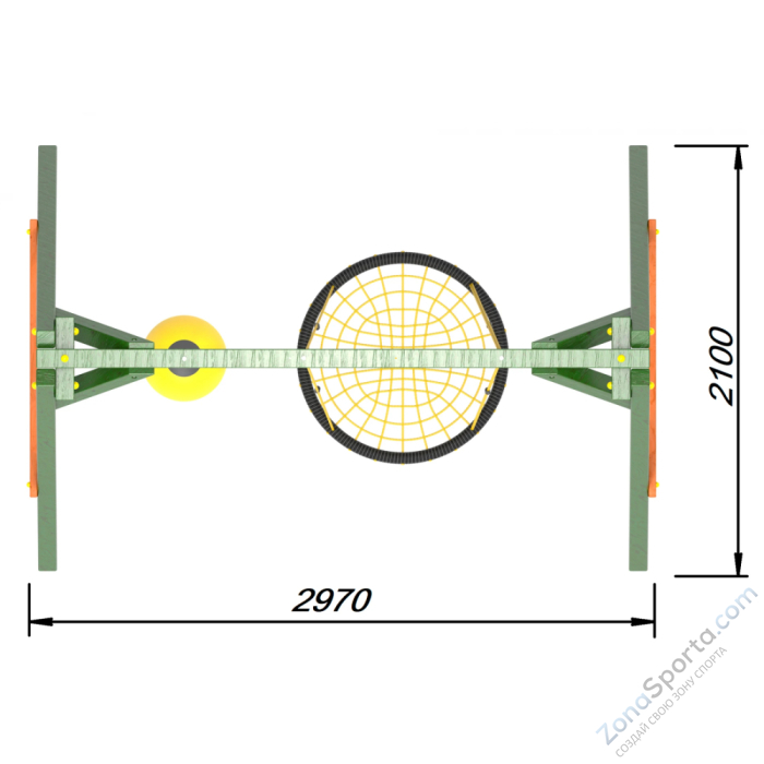 Деревянные качели Пикник 2 Вега (качели гнездо 1м качели drop)