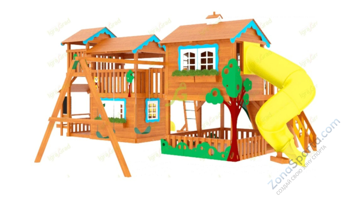 Детская деревянная площадка IgraGrad Домик 6 Совенок