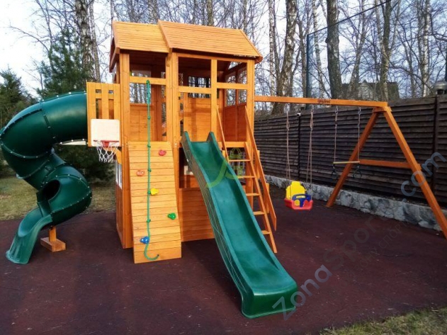 Детская площадка IgraGrad Клубный домик Макси с трубой Luxe