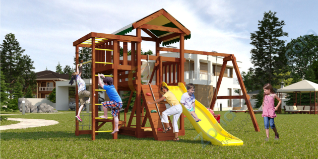 Детская площадка Савушка Мастер 3 (Махагон)