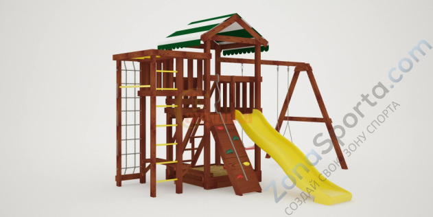 Детская площадка Савушка Мастер 3 (Махагон) 4 сезона