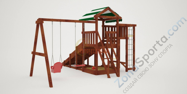 Детская площадка Савушка Мастер 3 (Махагон) 4 сезона