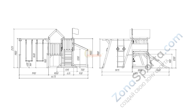Детская площадка Савушка TooSun (Тусун) 4 с песочницей