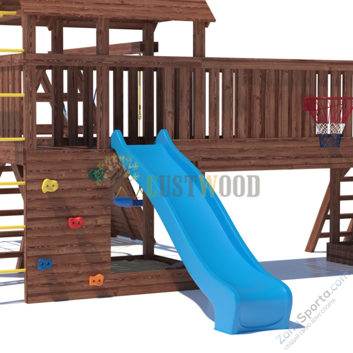 Детская деревянная игровая площадка для улицы дачи CustWood Scout SC12