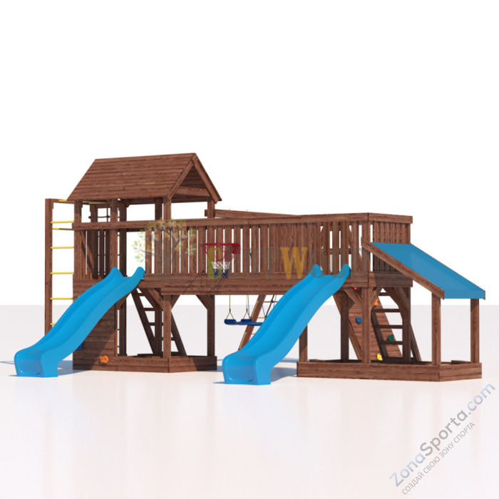 Детская деревянная игровая площадка для улицы дачи CustWood Scout SC12