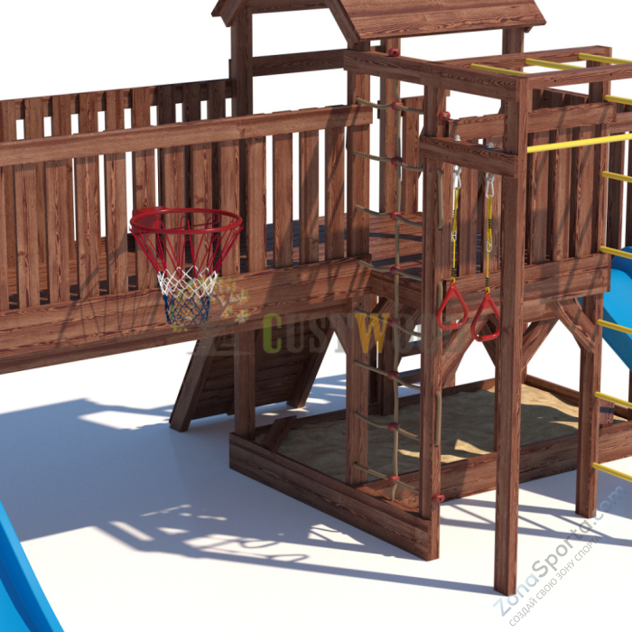 Детская деревянная игровая площадка для улицы дачи CustWood Scout SC13