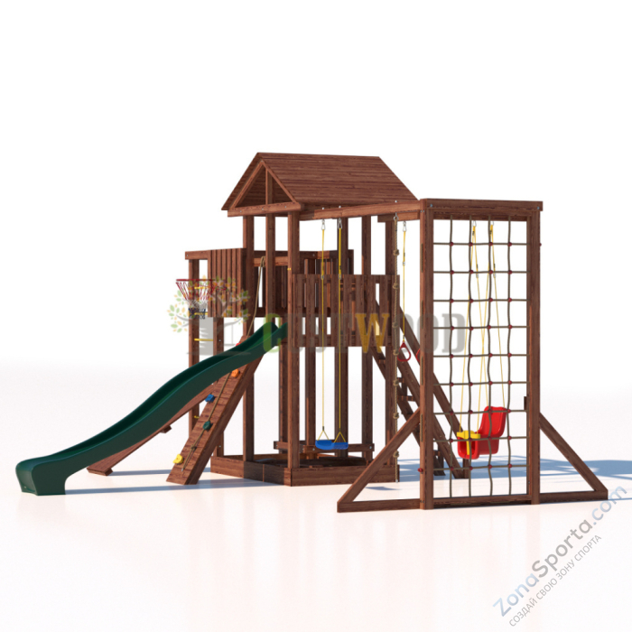 Детская деревянная игровая площадка для улицы дачи CustWood Active 4