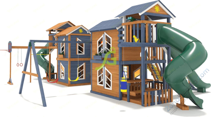 Детская деревянная площадка IgraGrad Домик 7 мод.2
