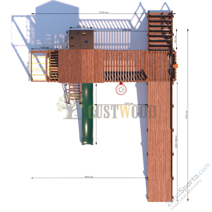 Детская площадка CustWood All-Season 7 (круглый год)