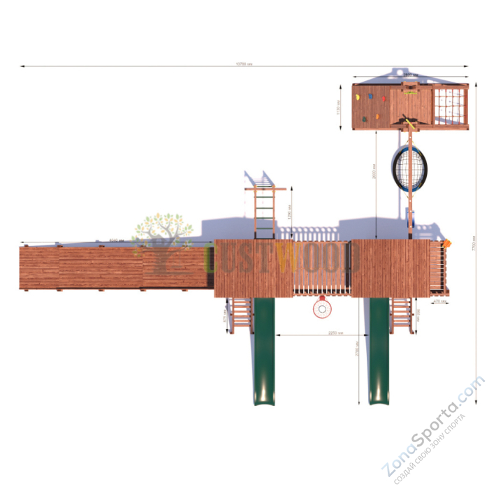 Детская площадка CustWood All-Season 8 (круглый год)