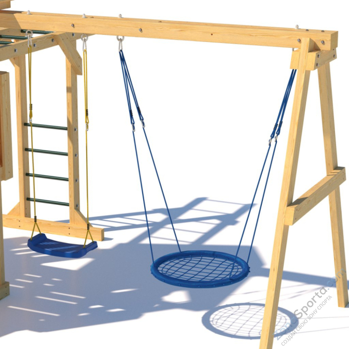 Детская площадка CustWood Junior J5 с деревянной крышей