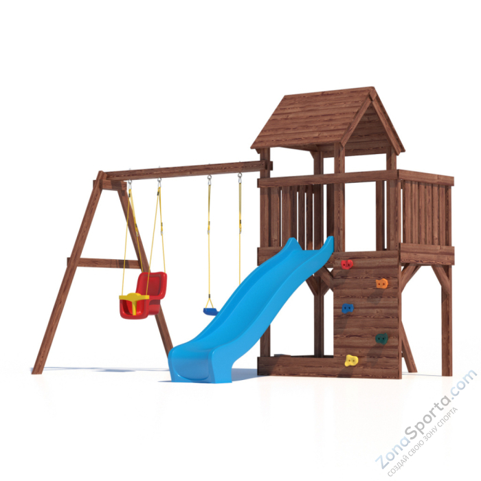 Детская площадка CustWood Scout SC3 с деревянной крышей