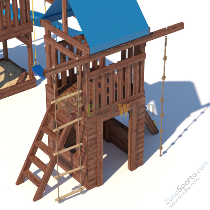 Детская деревянная игровая площадка для улицы дачи CustWood Scout SC9