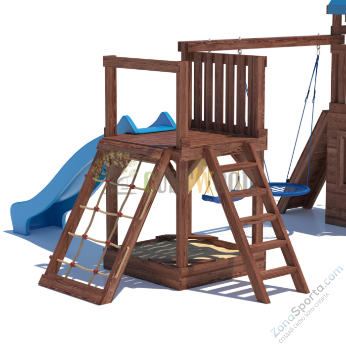 Детская деревянная игровая площадка для улицы дачи CustWood Scout SC9