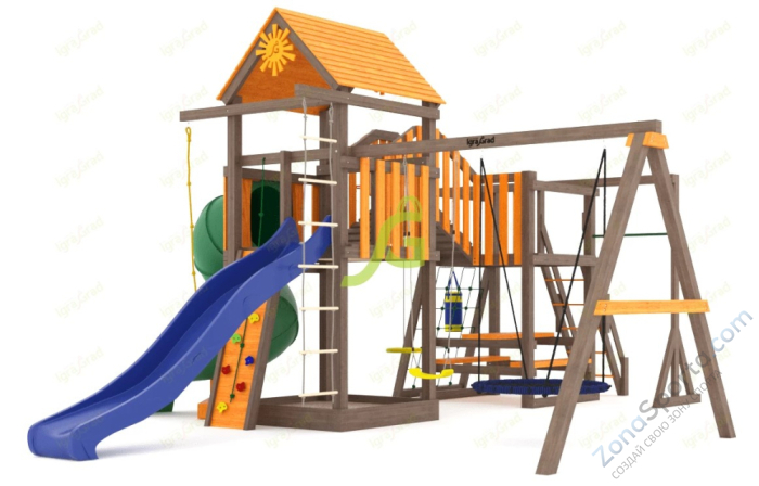 Детская площадка IgraGrad Панда Фани Мостик с трубой