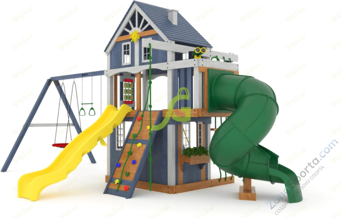 Детская площадка IgraGrad Шато 2 с трубой (Домик) мод.1