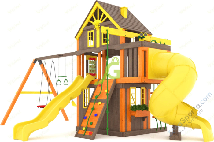 Детская площадка IgraGrad Шато 2 с трубой (Домик) мод.2