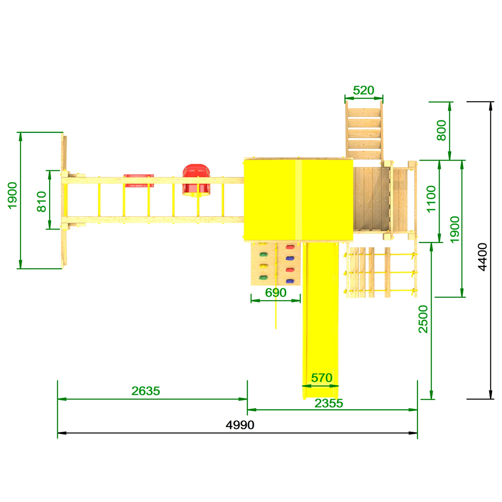 Детская площадка Пикник Стандарт Макси с рукоходом