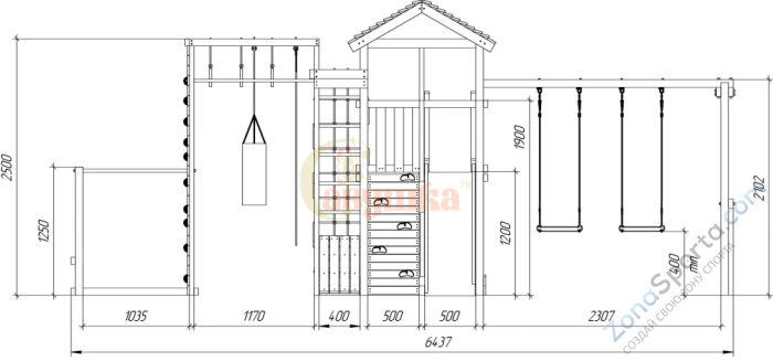 Детская площадка Савушка Мастер 5 Семейная