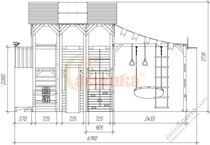 Детский игровой комплекс Савушка PlayHouse-3