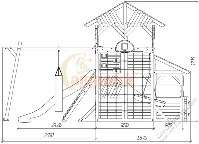 Детский игровой комплекс Савушка PlayHouse-4