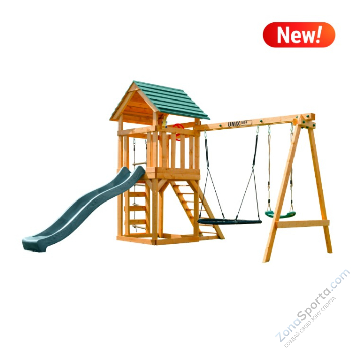 Детский игровой комплекс Unix Kids (6 in 1) Dark Green