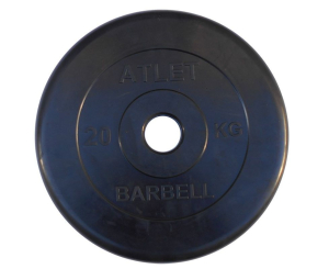 Диск обрезиненный BARBELL ATLET 25 кг / диаметр 51 мм