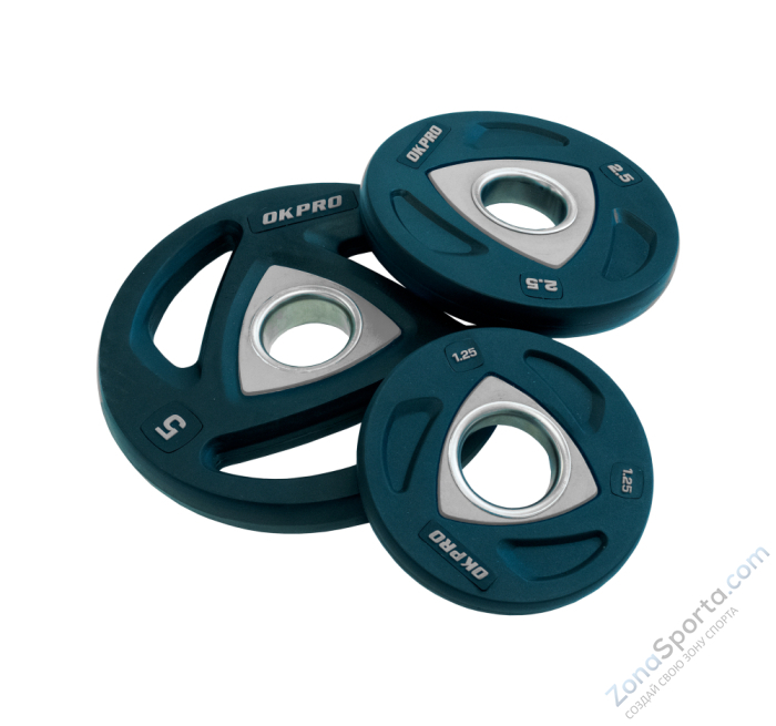 Диск олимпийский полиуретановый 5 кг OKPRO OK2037A-500-G