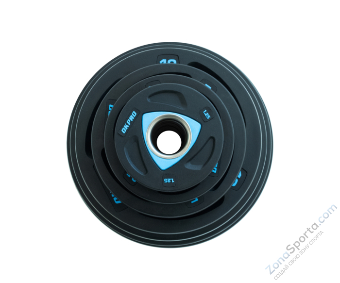 Диск олимпийский полиуретановый OKPRO OK2037-1000 10 кг