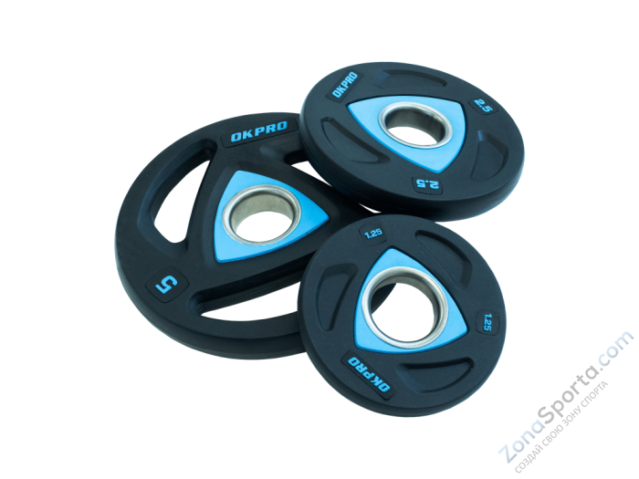 Диск олимпийский полиуретановый OKPRO OK2037-250 2,5 кг