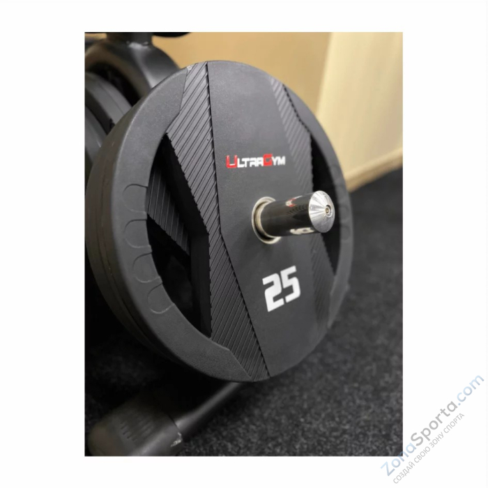 Диск полиуретановый с двумя хватами UltraGym UG2030С 1,25 кг